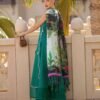 Farah Talib Aziz Mera Luxe Lawn king copy suit Saki Emerald