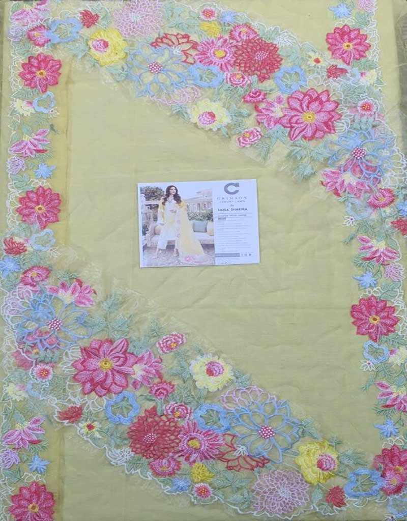 Crimson Luxury Lawn by Saira Shakira (Floral Affairs) King Replicas