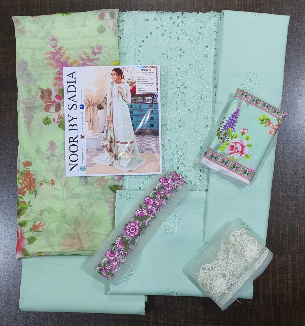 Noor by saadia asad eid festive chikankari king replica suit