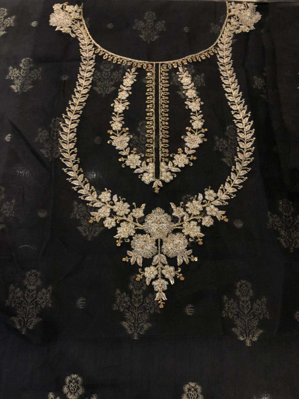 Maria b luxury lawn black king replica suit