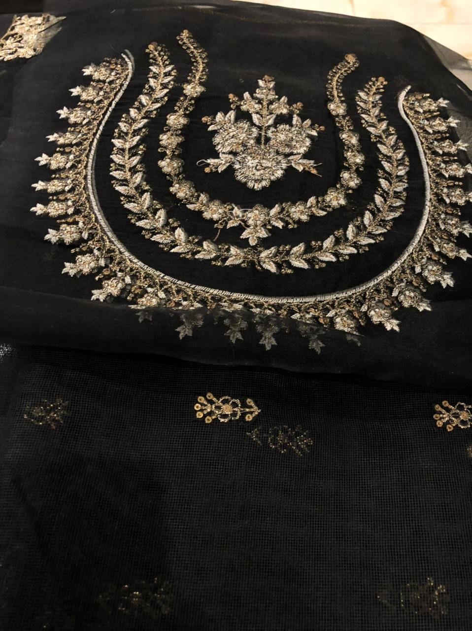 Maria b luxury lawn black king replica suit