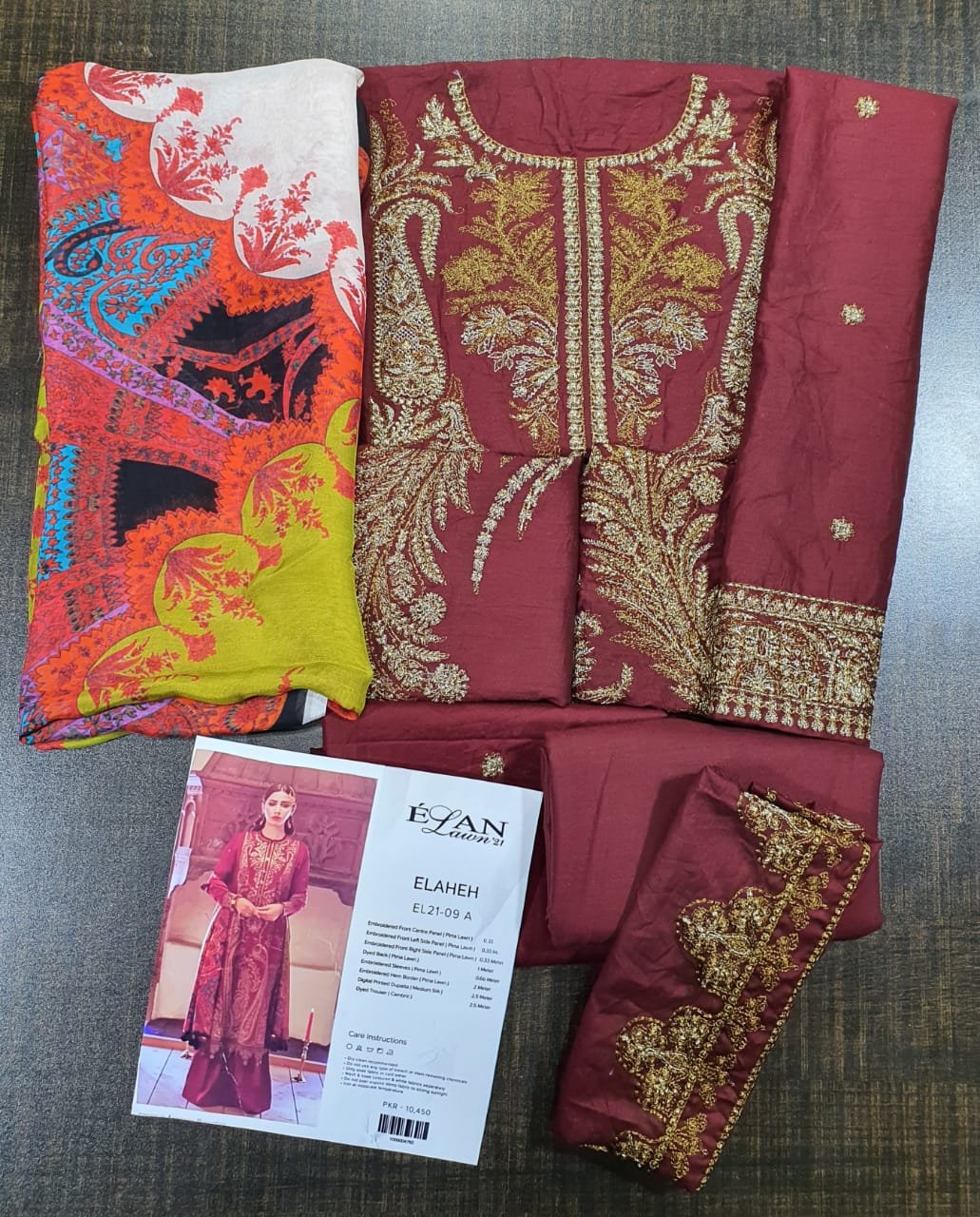 Elan luxury lawn collection king copy suit