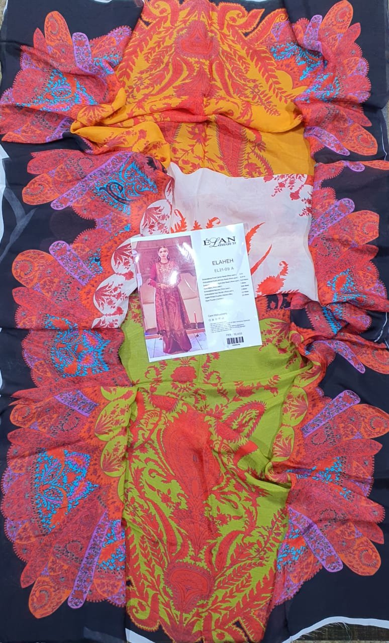 Elan luxury lawn collection king copy suit