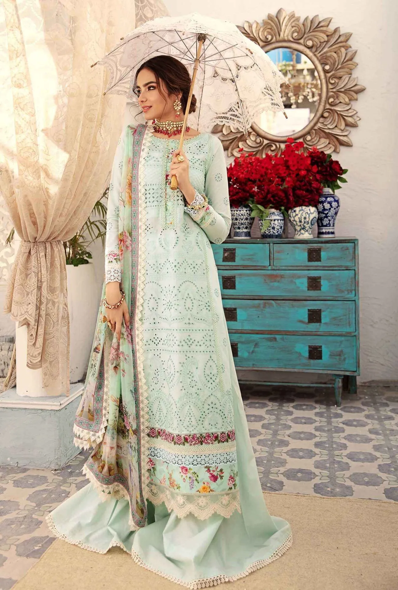 Noor by saadia asad eid festive chikankari king replica suit