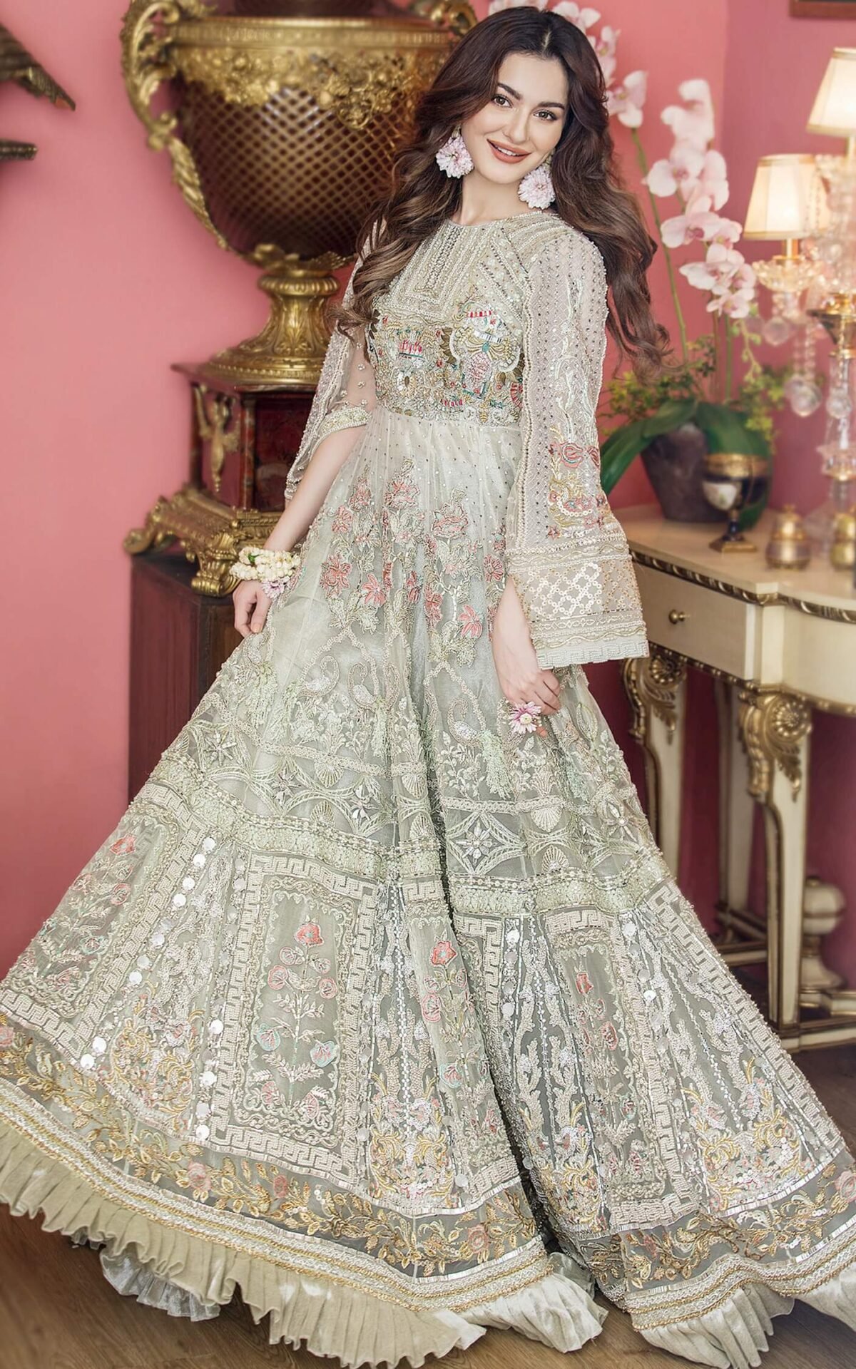 Asifa & nabeel bridal maxi king copy suit