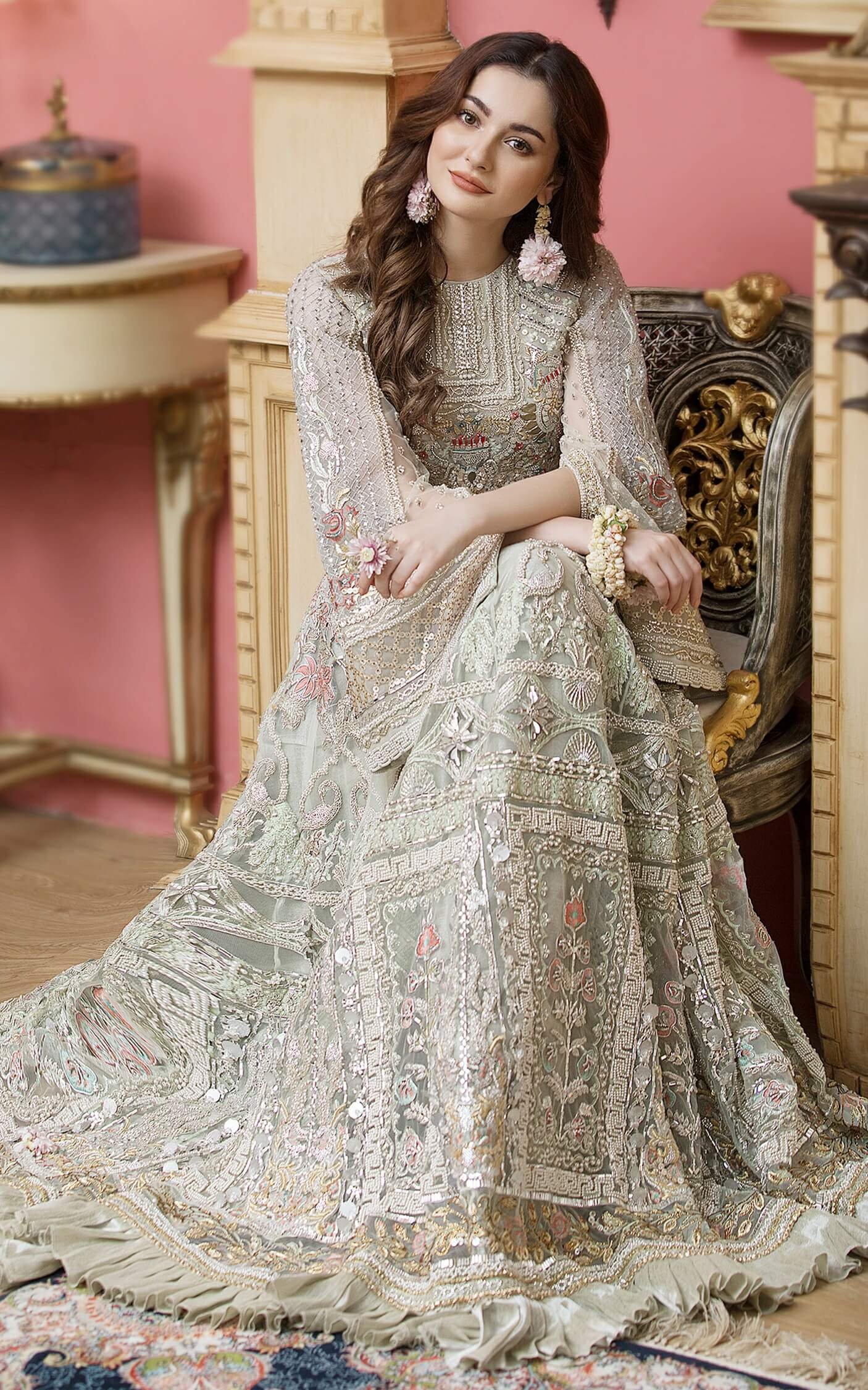 Asifa & nabeel bridal maxi king copy suit