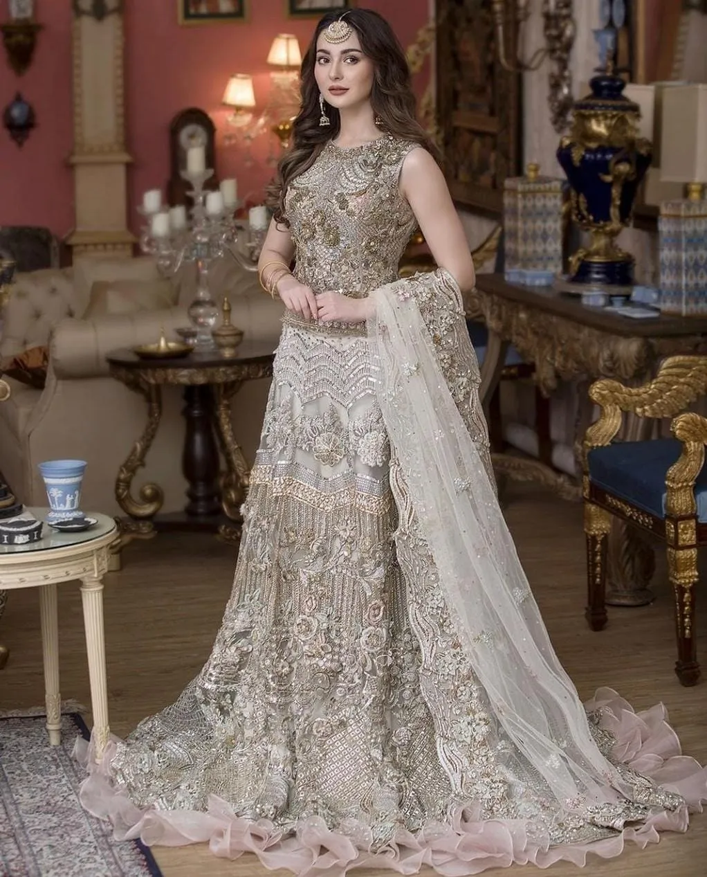 Asifa & nabeel bridal king copy suit