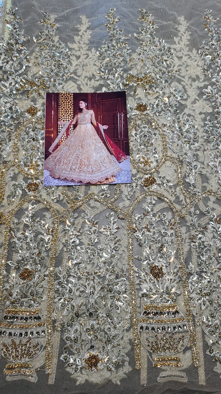 Asifa & nabeel bridal maxi king copy suit