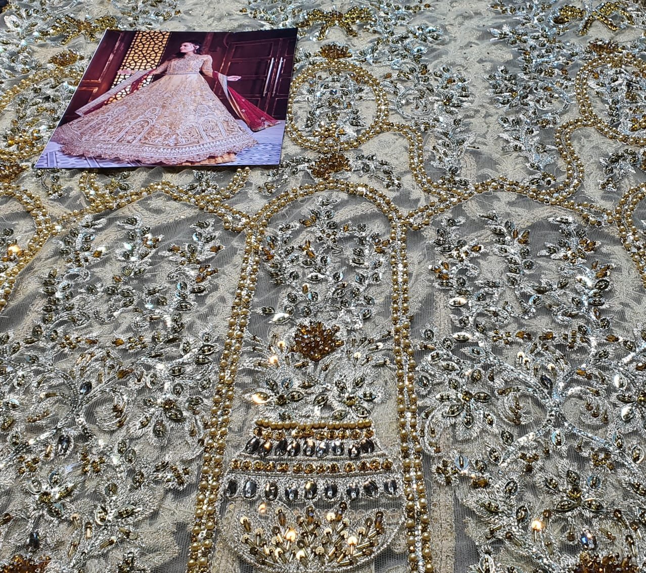 Asifa & nabeel bridal maxi king copy suit