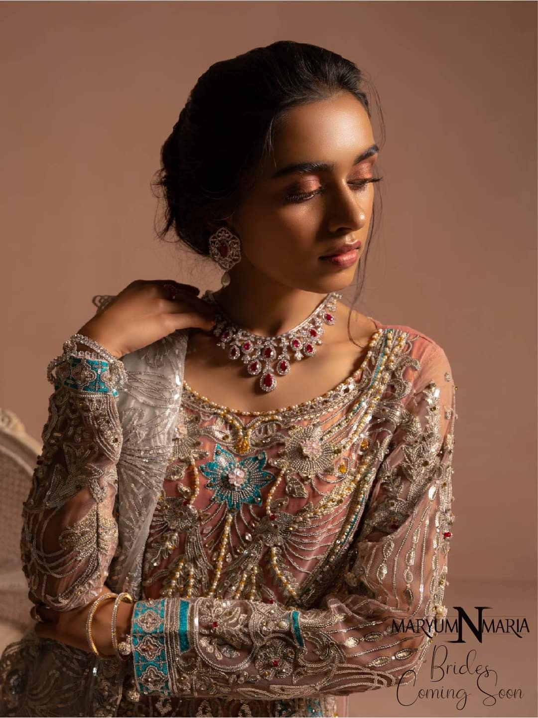 Maryum n maria pakistani master king replica suit wedding maxi