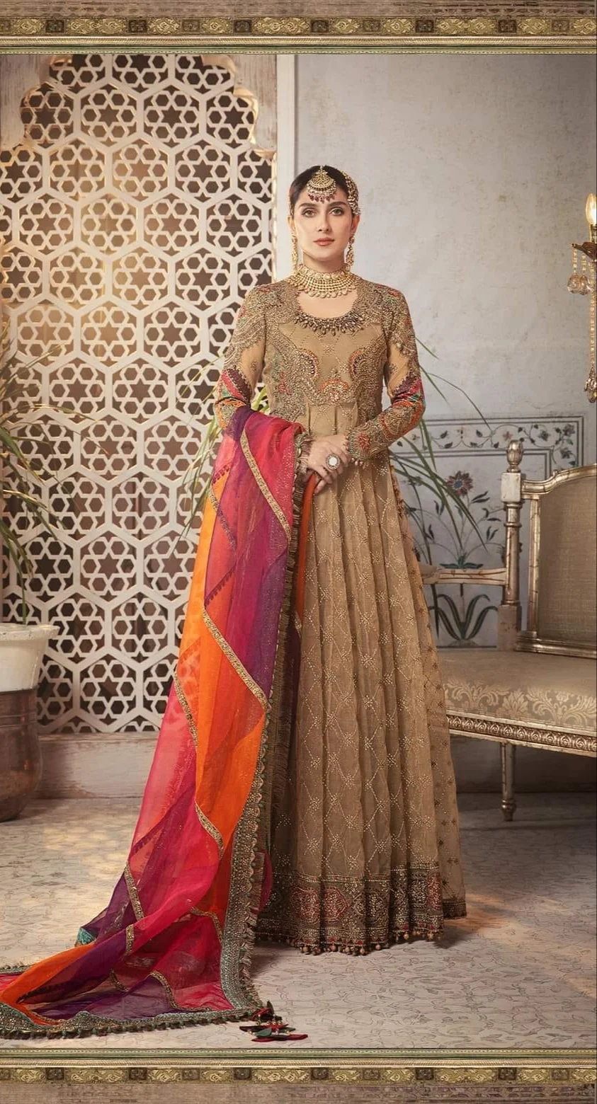 Maria b Mbroidered Bridal Wedding Master King Replica Pakistani Suit bd 2308 maxi