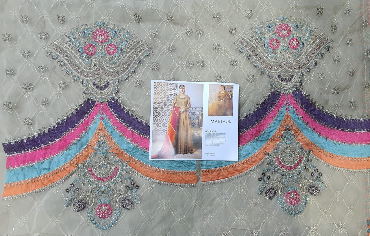 Maria b Mbroidered Bridal Wedding Master King Replica Pakistani Suit bd 2308 maxi
