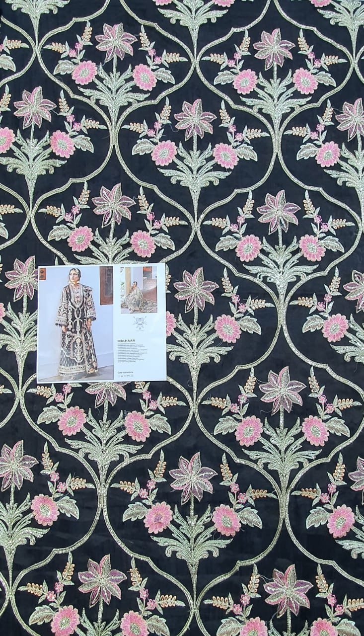 MNR black master king Replica Pakistani lehanga suit malhaar