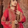 Maria b Mbroidered Bridal Wedding Master King Replica Pakistani pink Suit D2