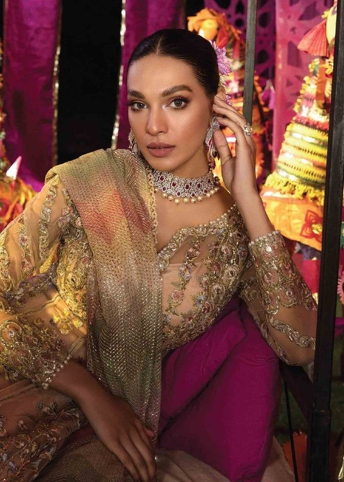 Crimson blush bridal collection master king copy pakistani suit maxi lehnga pink