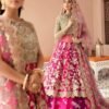 Imrozia premium shocking pink bridal collection master king copy pakistani suit maxi lehnga
