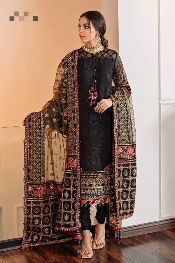 Baroque Black bridal chantelle collection master king copy pakistani suit maxi lehnga