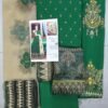 Maria b green emerald luxury lawn Sateen 2022 master king copy pakistani suit maxi