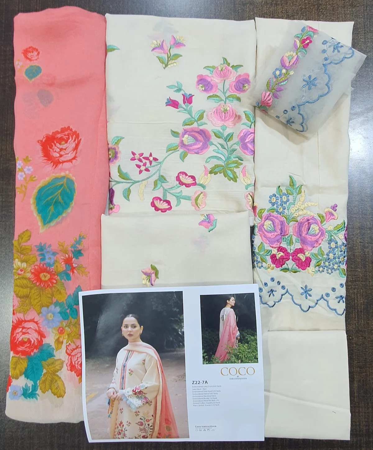 Zara-Shahjahan-Coco-Lawn-Collection-2022-Z22-7A Pakistani Suit master king replica