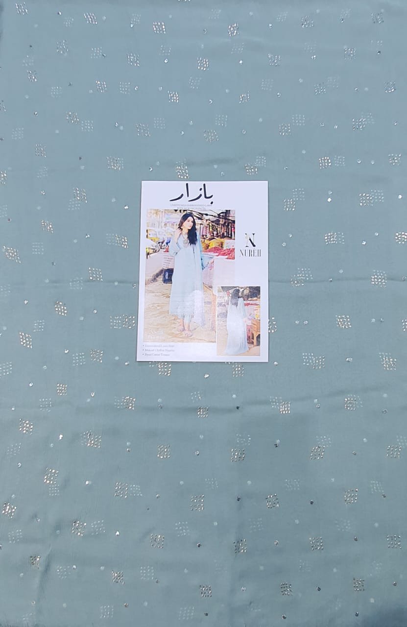 Nureh unstitched luxury lawn Bazaar 2022 master king copy mukesh pakistani suit