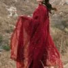 Qalamkar marahil Luxury-Lawn-Collection-2022-kanz reddish maroon pakistani master king copy - qalamkar replica suit reddish maroon pakistani master king copy suit-D16