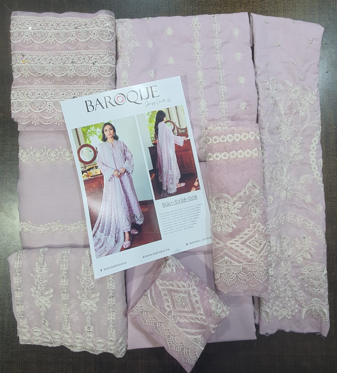 Baroque luxury summer collection 2022 Lawn master king replica pakistani suit swiss voile luxury lawn