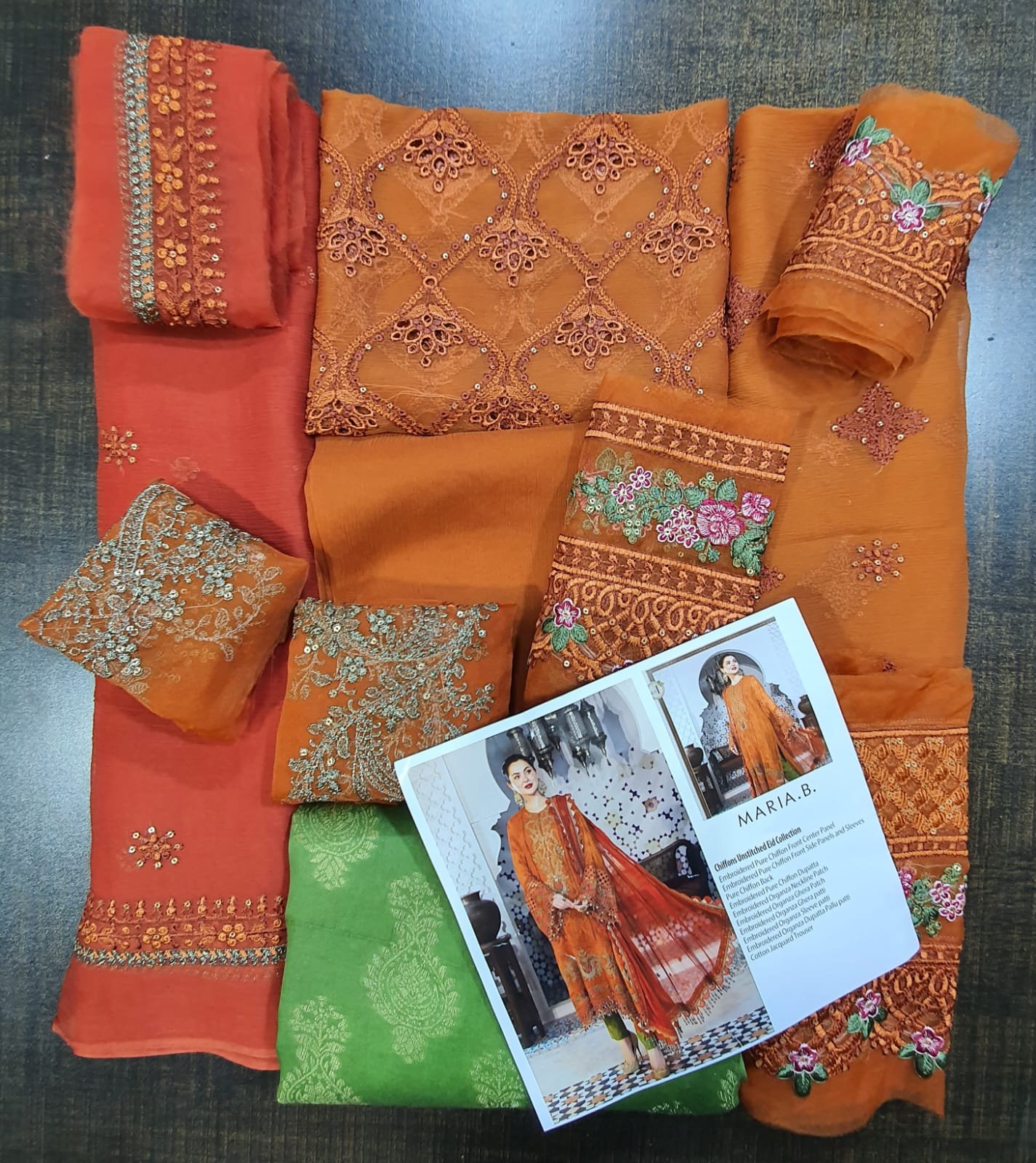 Maria b chiffon eid Collection 2022 master king replica pakistani suit luxury Chiffon wedding wear clothing