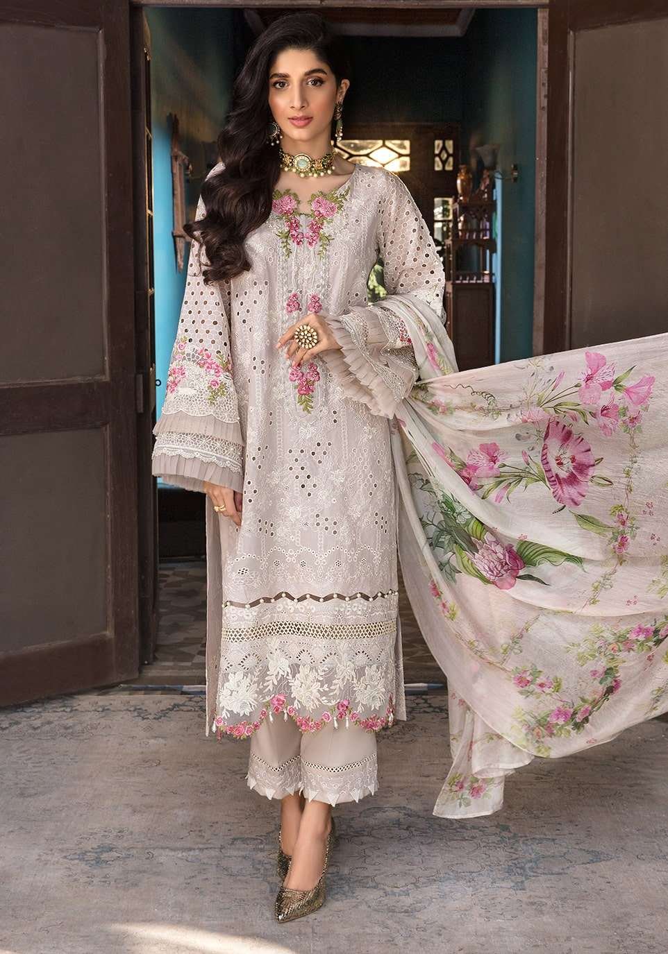 Elaf Festive chikankari 2022 lawn Collection master king replica pakistani suit for sale