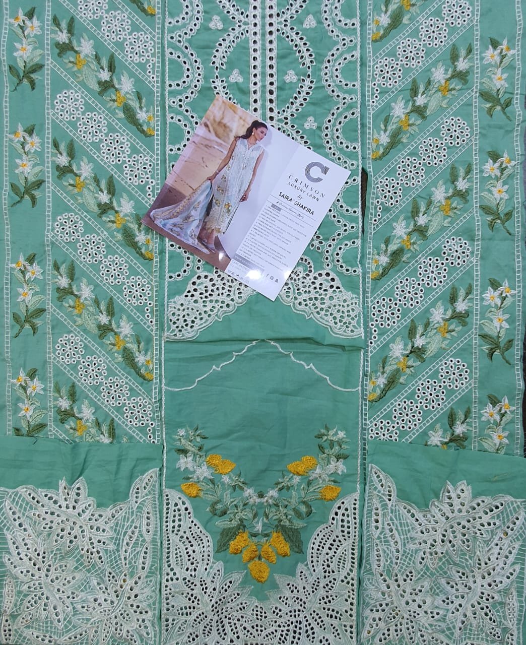 Crimson collection 2022 luxury lawn by saira shakira chikankari schiffili Collection master king replica pakistani suit