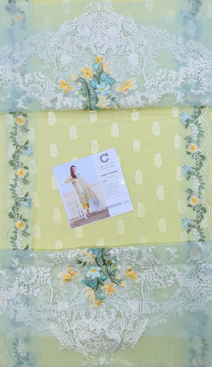 Crimson collection 2022 luxury lawn by saira shakira chikankari schiffili Collection master king replica pakistani suit