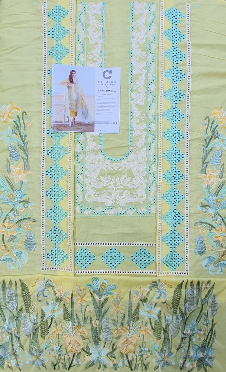 Crimson collection 2022 luxury lawn by saira shakira chikankari schiffili Collection master king replica pakistani suit
