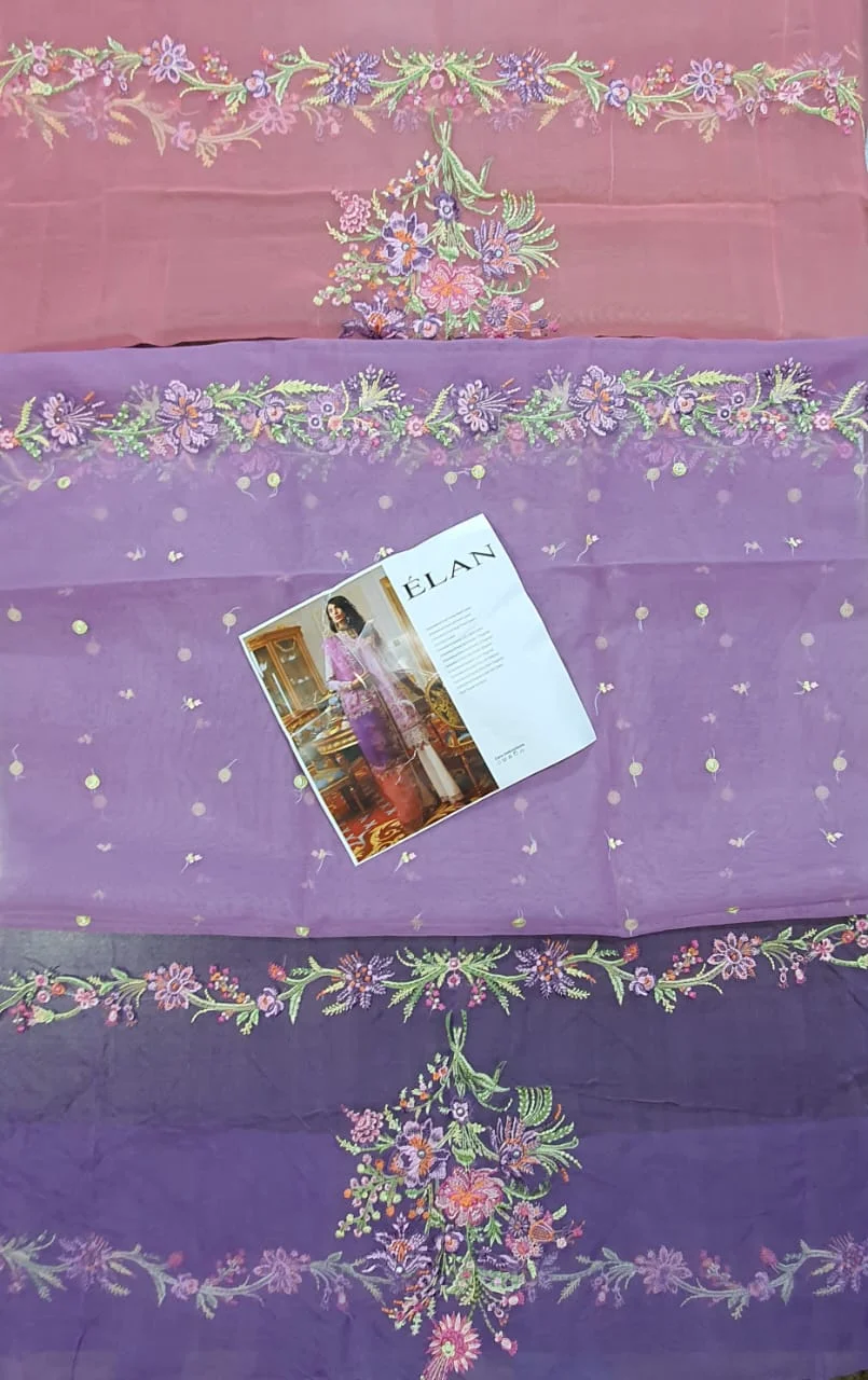 Elan lawn 2022 luxury embroidered Collection master king replica pakistani suit lavender