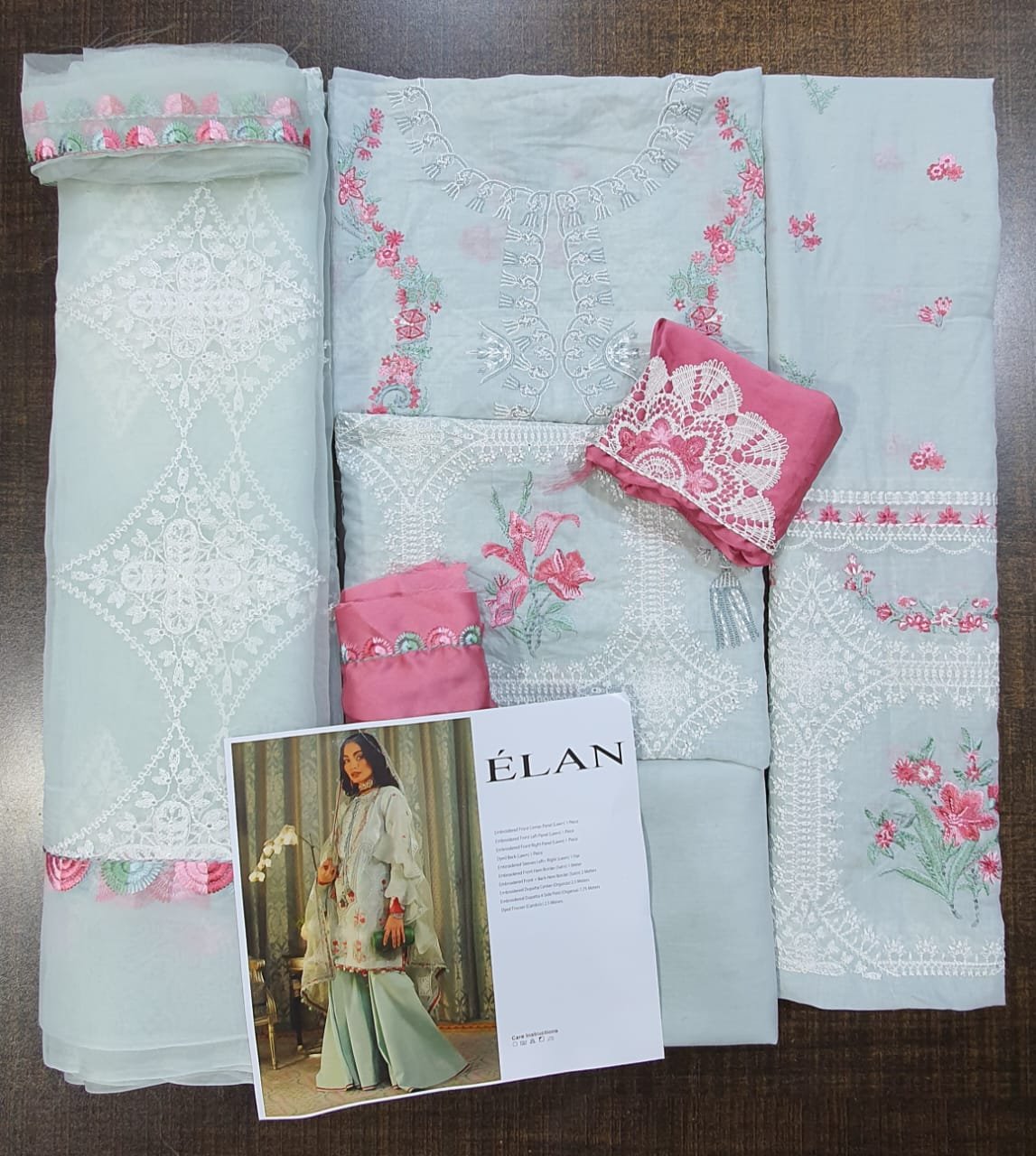 Elan lawn 2022 luxury embroidered Collection master king replica pakistani suit lavender