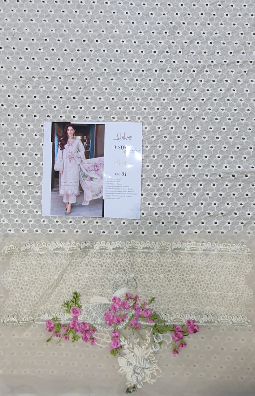 Elaf Festive chikankari 2022 lawn Collection master king replica pakistani suit for sale