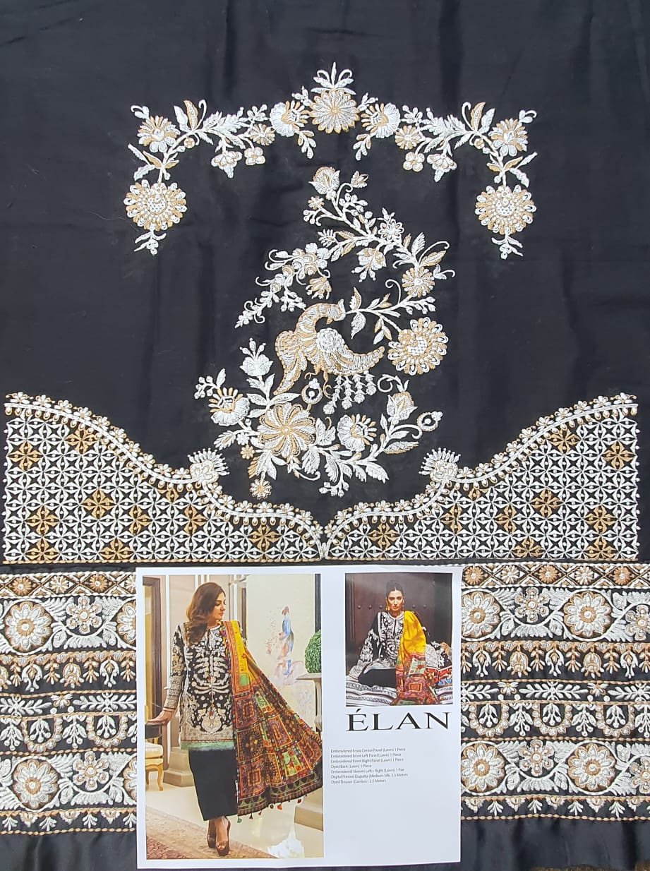 Elan lawn 2022 luxury embroidery design Collection master king replica pakistani suit