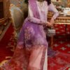 Elan lawn 2022 luxury embroidered Collection master king replica pakistani suit lavender