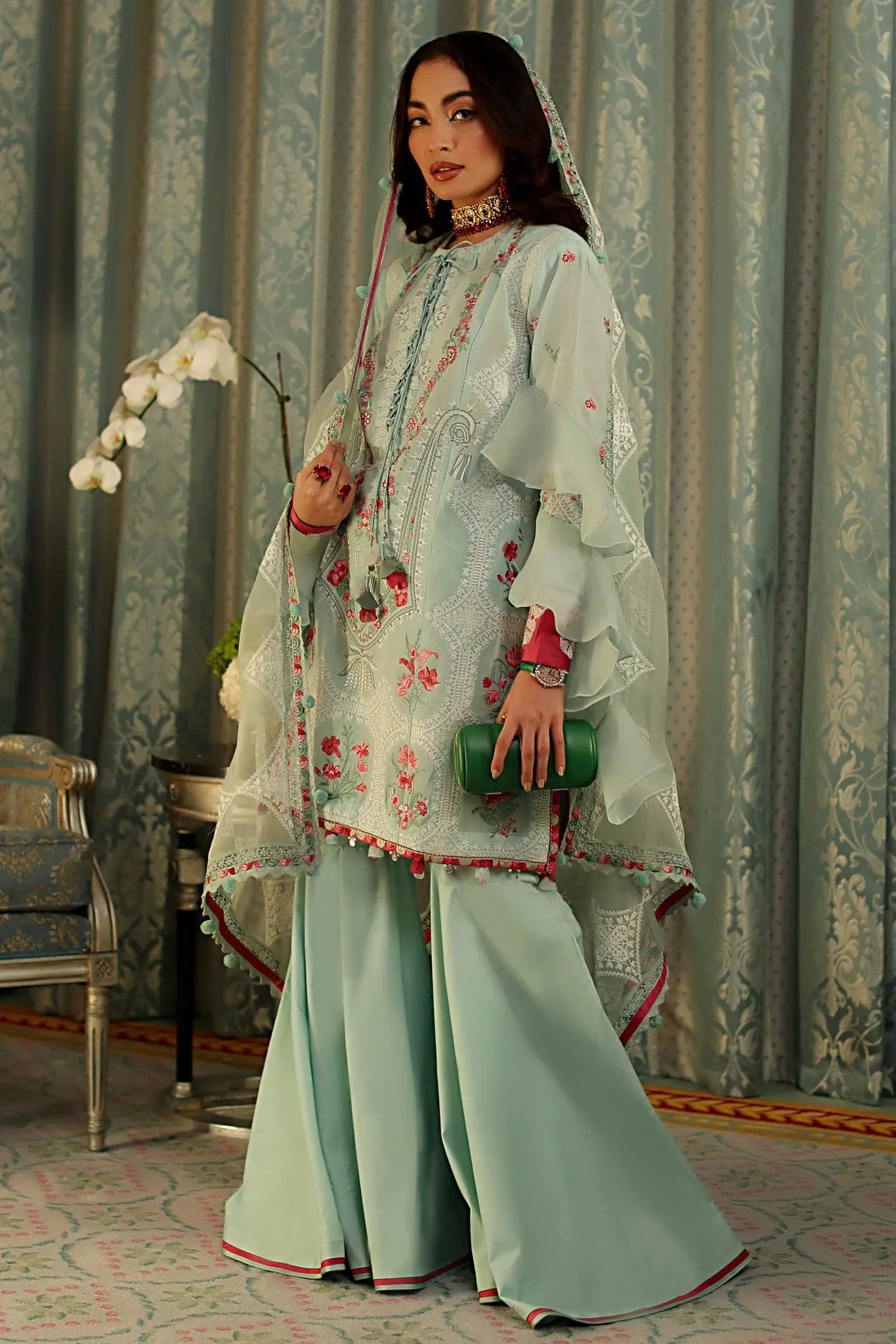 Elan lawn 2022 luxury embroidered Collection master king replica pakistani suit lavender Elan lawn 2022 luxury embroidered Collection master king replica pakistani suit lavender