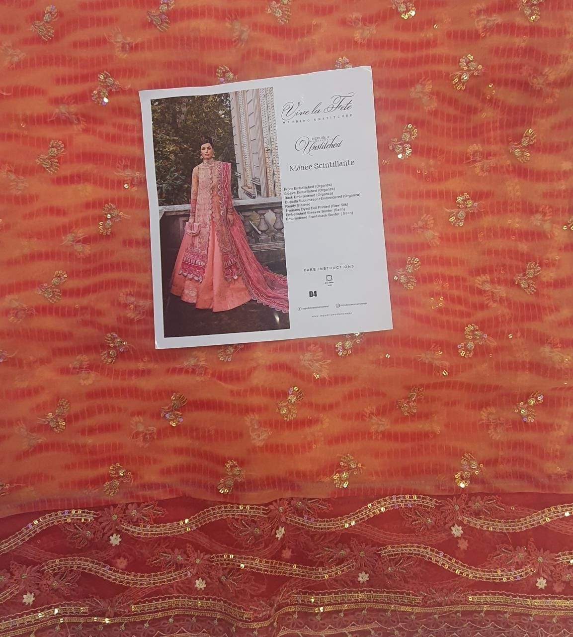 Republic womenswear chiffon wedding 2022 pakistani master king replica suit maxi