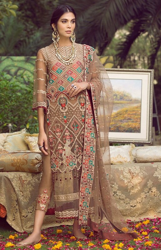 Serene bareeze net wedding 2022 pakistani master king replica suit maxi
