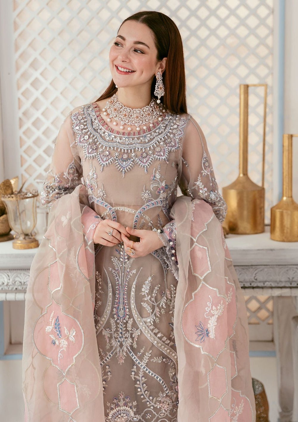 Elaf master copy handwork collection 2022 chiffon wedding 2022 pakistani master king replica suit maxi