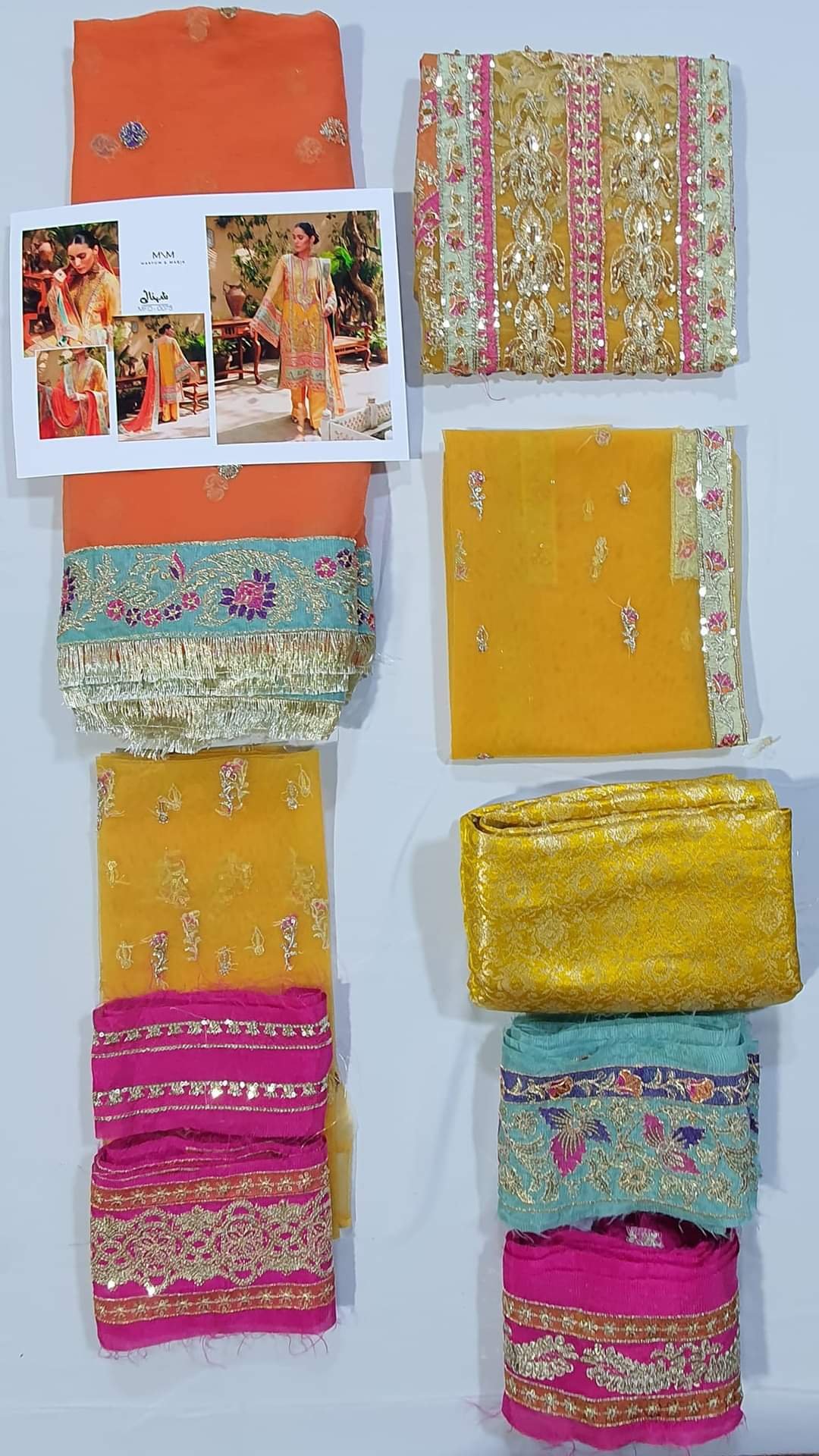 Maryum n maria mehandi dress new collection maxi 2022 chiffon wedding 2022 pakistani master king replica suit maxi