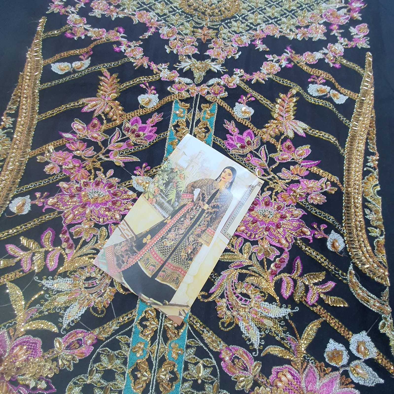 Maryam hussain online wedding black bridal master copy master copy zarlish wedding 2022 pakistani master king replica suit maxi