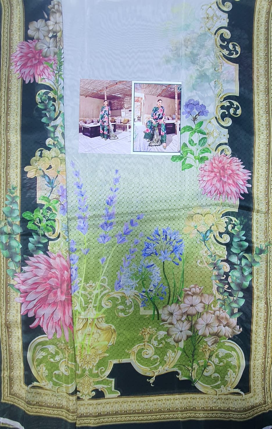 Maria b winter mprints master copy replica online winter collection 2022 linen suit navy blue best quality replica 2022 master replica