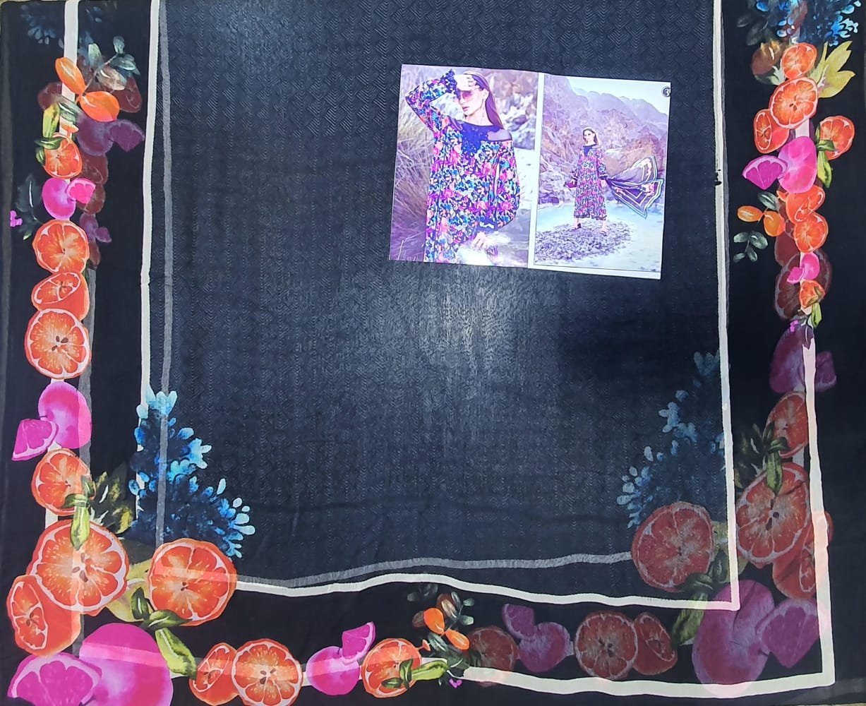 Maria b mprints winter master copy replica online winter collection 2022 linen suit navy blue best quality replica 2022 master replica