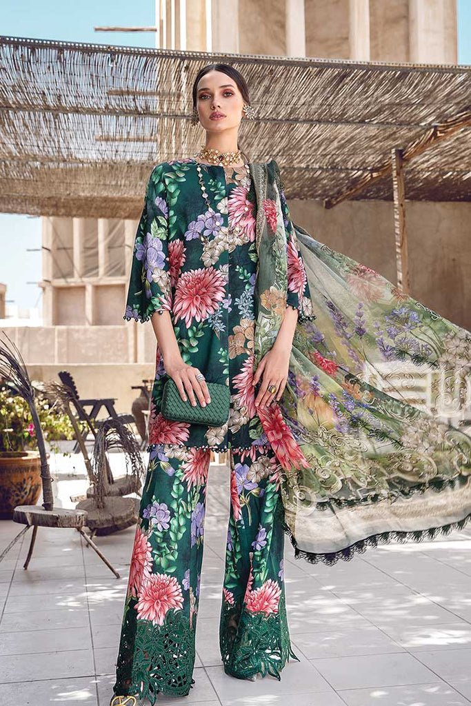 Maria b winter mprints master copy replica online winter collection 2022 linen suit navy blue best quality replica 2022 master replica