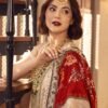 Hania amir Crimson replica By Saira Shakira replica 2022 in karachi fancy handwork collection master replica online best quality 2022 master replica bridal maxi 2022 chiffon wedding 2022 pakistani master king replica suit maxi