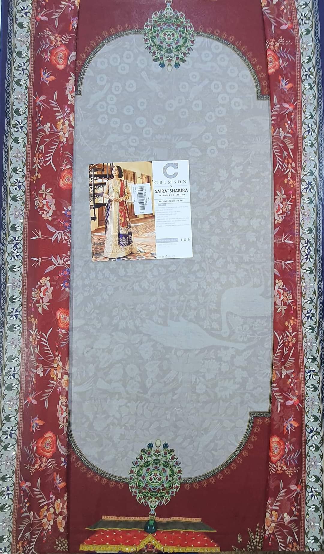 Hania amir Crimson replica By Saira Shakira replica 2022 in karachi fancy handwork collection master replica online best quality 2022 master replica bridal maxi 2022 chiffon wedding 2022 pakistani master king replica suit maxi