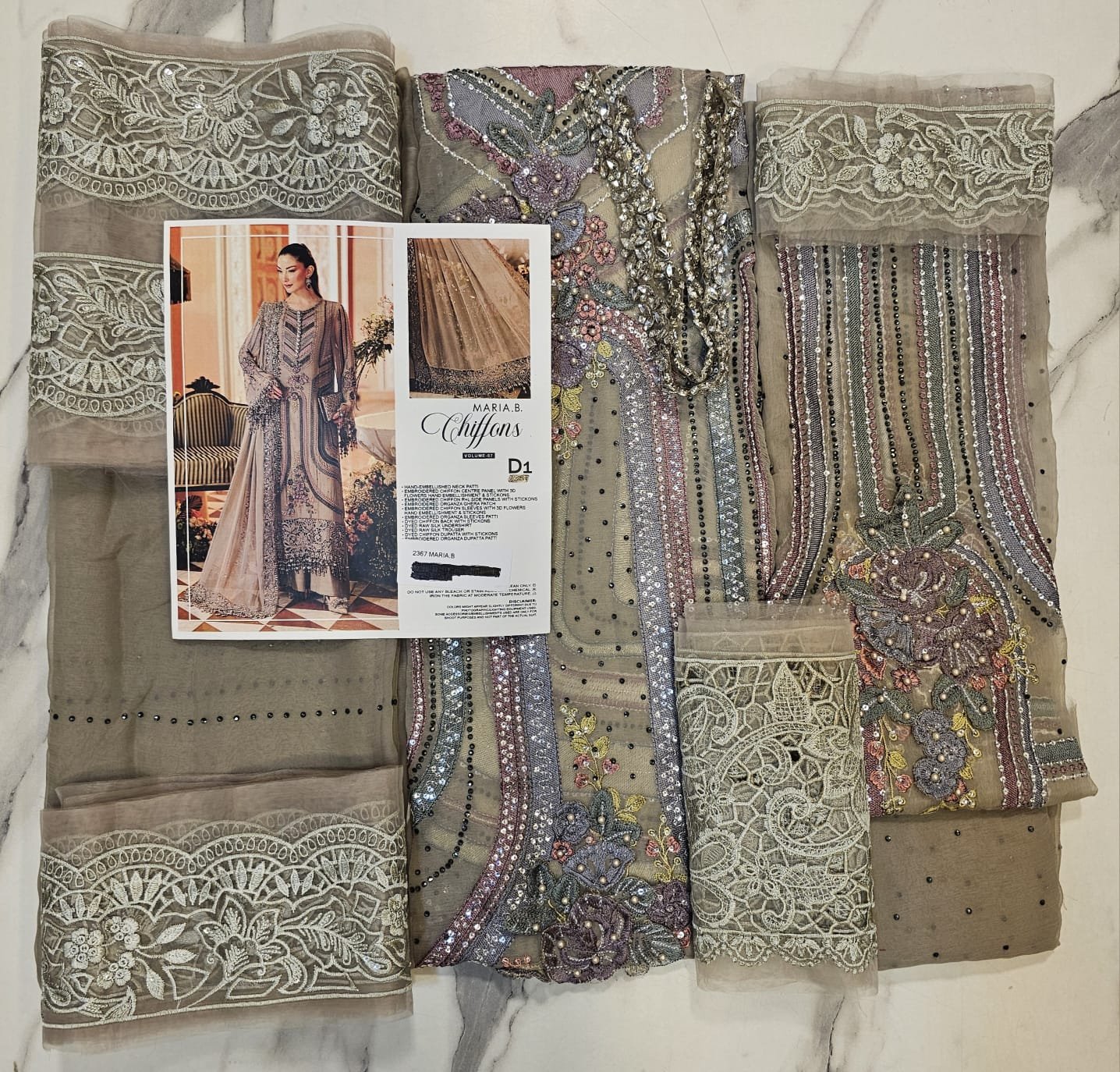 Maria b chiffon edition d01 master king replica in pakistan